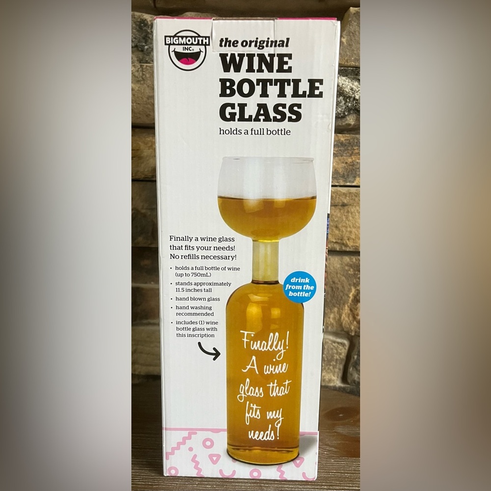 BigMouth Inc Glass Wine Bottle - Picture 3 of 14